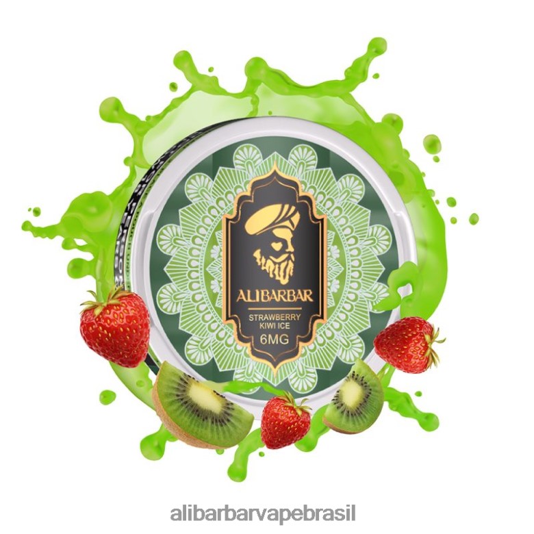 gelo de morango e kiwi